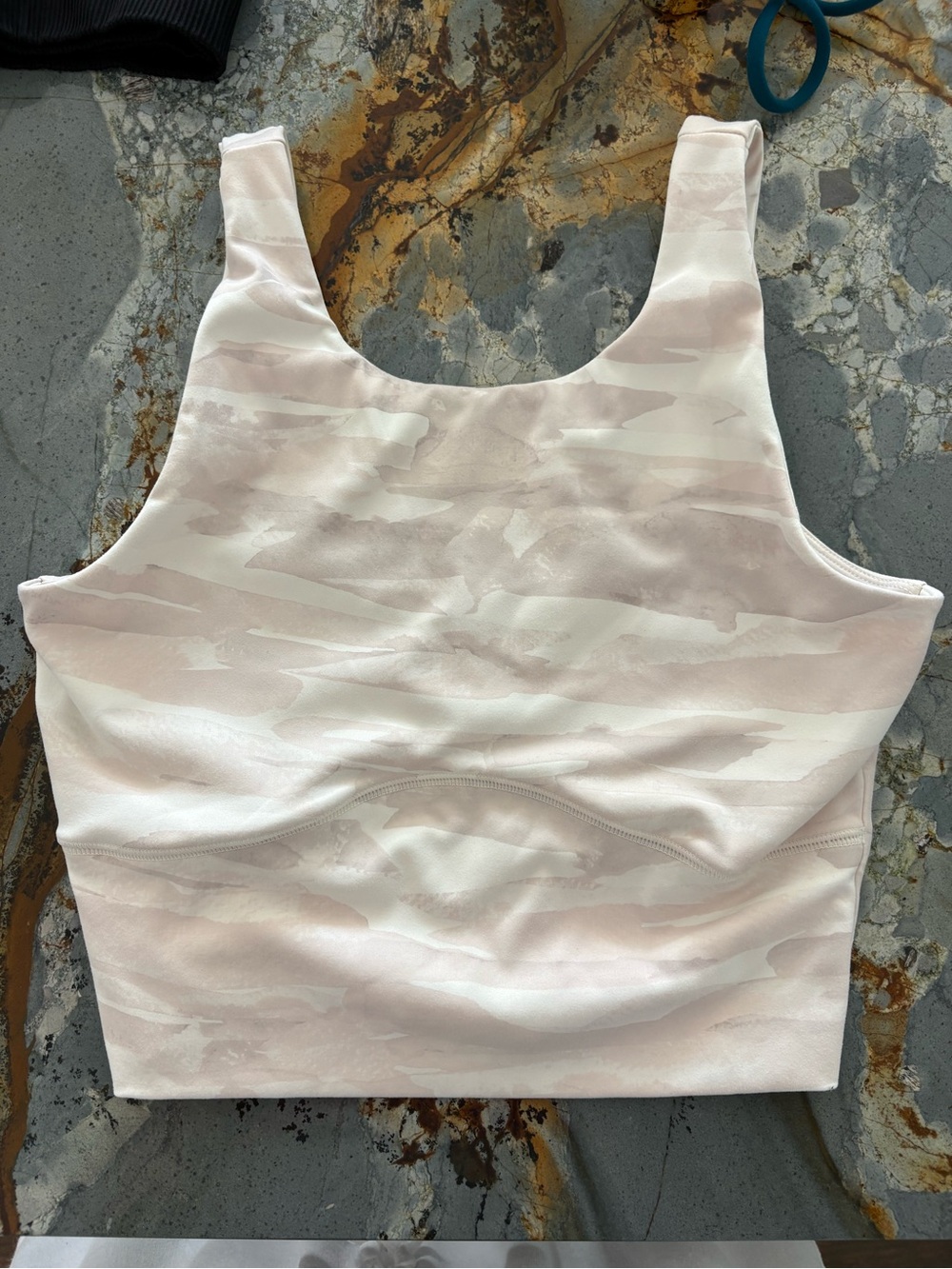 Athleta Pale Pink Camouflage Tank Top
